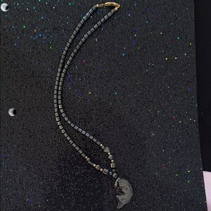 Hematite Elegant Black and Silver Beaded Necklace(Vintage)